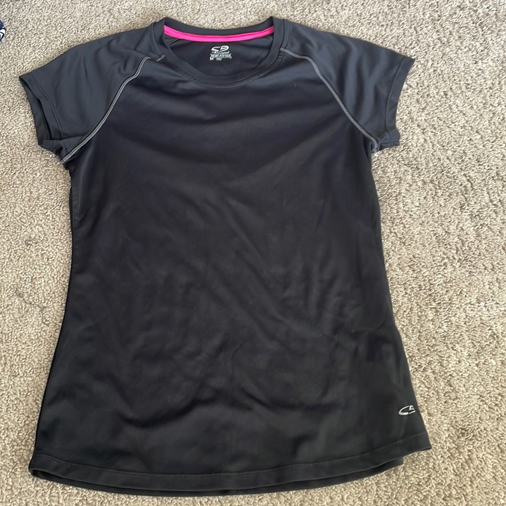 Champion Black semi fitted T size Medium